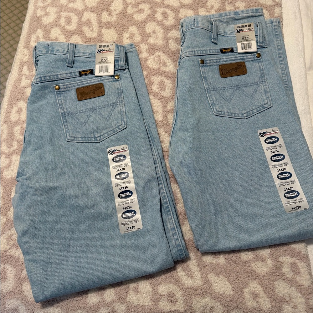 2 NWT Wrangler Original Fit Cowboy Cut Jeans